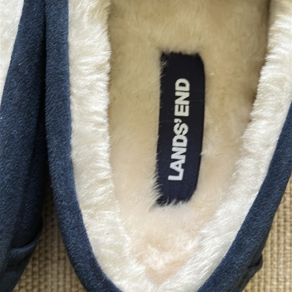 Lands’ End Women's Fuzzy Lined Suede Moccasin
Slippers - Picture 7 of 16